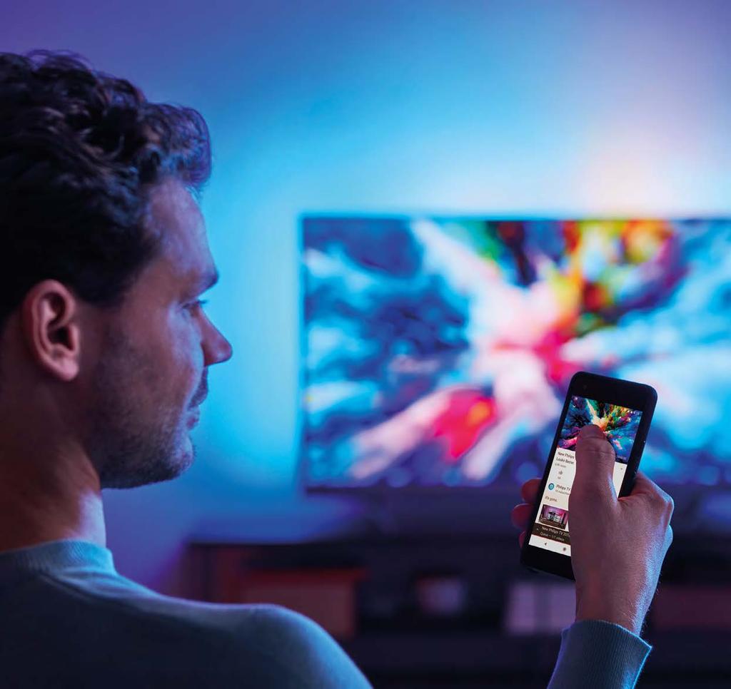 25 Wbudowany Chrome Cast Google Cast ułatwia rozrywkę Bezprzewodowa wtyczka pozwala oglądać filmy, programy oraz aplikacje z twojego telefonu, tabletu lub laptopa w telewizorze Philips bez
