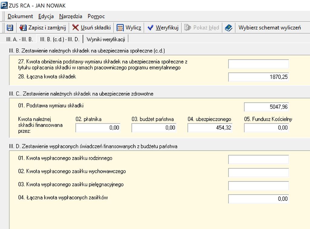 ZUS RPA: ze wskazaniem wysokości