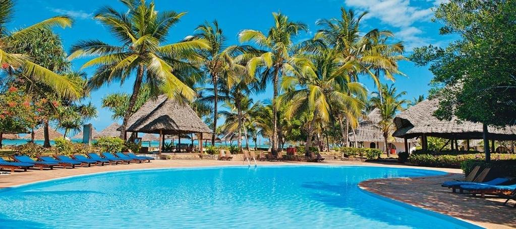 OPIS HOTELU KIWENGWA BEACH RESORT**** Opis główny» Położenie» Plaża» Pokój» Sport» Posiłki» Pięknie położony, kilka kroków od plaży z delikatnym, jasnym piaskiem obramowanej palmami kokosowymi jest