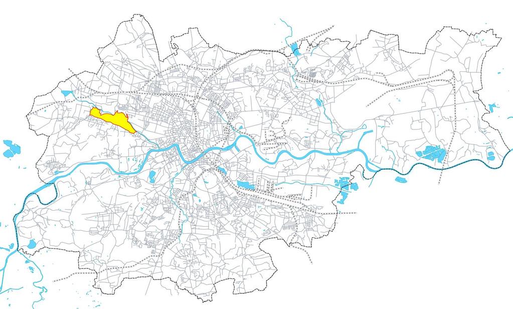 I. UWARUNKOWANIA 1. Położenie obszaru opracowania Obszar objęty analizą zlokalizowany jest we wschodniej części Krakowa w odległości wynoszącej ok. 2,5 km od centrum miasta.
