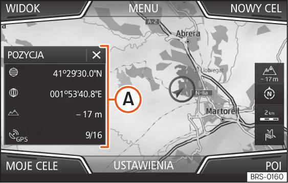Okno dodatkowe Rys. 49 Wyświetlone okno dodatkowe. W oknie dodatkowym rys. 49 A mogą zostać wyświetlone informacje opisane poniżej: Naciśnij na nazwę okna dodatkowego, aby wybrać opcję widoku.