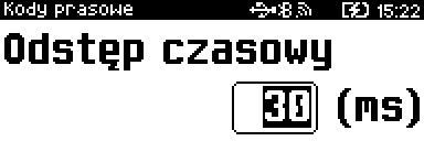 Następnie należy ustawić odstęp czasowy. Wartość należy wpisać z klawiatury i zatwierdzić [RAZEM].