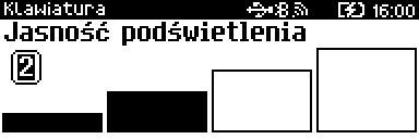 Ustawienia należy dokonać klawiszami strzałek [GÓRA] / [DÓŁ] lub wpisać numer z klawiatury i zatwierdzić [RAZEM].