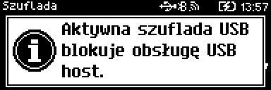 Napięcie szuflady Umożliwia konfigurację napięcia sterującego szufladą. Wyboru należy dokonać klawiszami strzałek [GÓRA] / [DÓŁ] lub [1] / [2] / [3] / [4] i zatwierdzić [RAZEM].