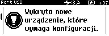 Firma POSNET nie ponosi odpowiedzialności za podłączenie szuflady USB do urządzeń niededykowanych. PORT USB Funkcja umożliwia skonfigurowanie urządzeń podłączonych do portu USB.