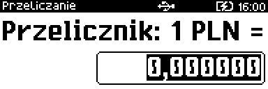 Jeśli w zaprogramowanym przez Użytkownika czasie automatycznej zmiany waluty ewidencyjnej totalizery będą niezerowe, kasa automatycznie wykona raport dobowy, a następnie dokona zmiany waluty.