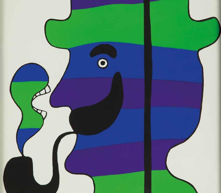 Jan Lenica, Mężczyzna z fajką, serigrafia barwna Aukcja Grafiki i Plakatu 22 marca (wtorek) 2016 r., godz.