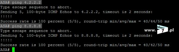 30 (Pobrane z slow7.pl) z adresami IP 4.2.2.2 oraz 8.8.8.8 tym razem kończy się sukcesem.