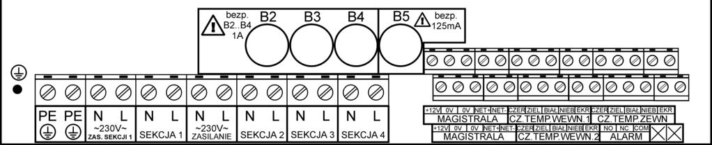 niż typu S 3A gr. C 10. Zamontowanie, dołączenie do instalacji elektrycznej i konfiguracja A. Zamontowanie regulatora COMBO+, dołączenie urządzenia do instalacji elektrycznej, i konfiguracja Rys.