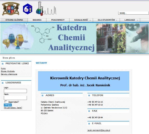 Strona domowa Katedry http://www.pg.gda.