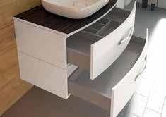 CARI CARI Tropic Reed, Arctic White wysoki połysk, umywalka ceramiczna, cichy domyk Dubai