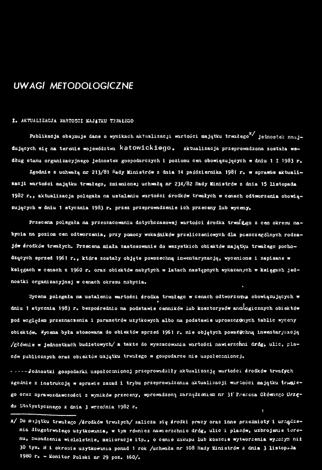 organzacyjnego jednostek gospodarczych pozomu cen obowązujących w dnu 983 r. Zgodne z uchwałą nr 23/8 Kad y M n s t ró w z dna 4 paźdzernka 98 r.