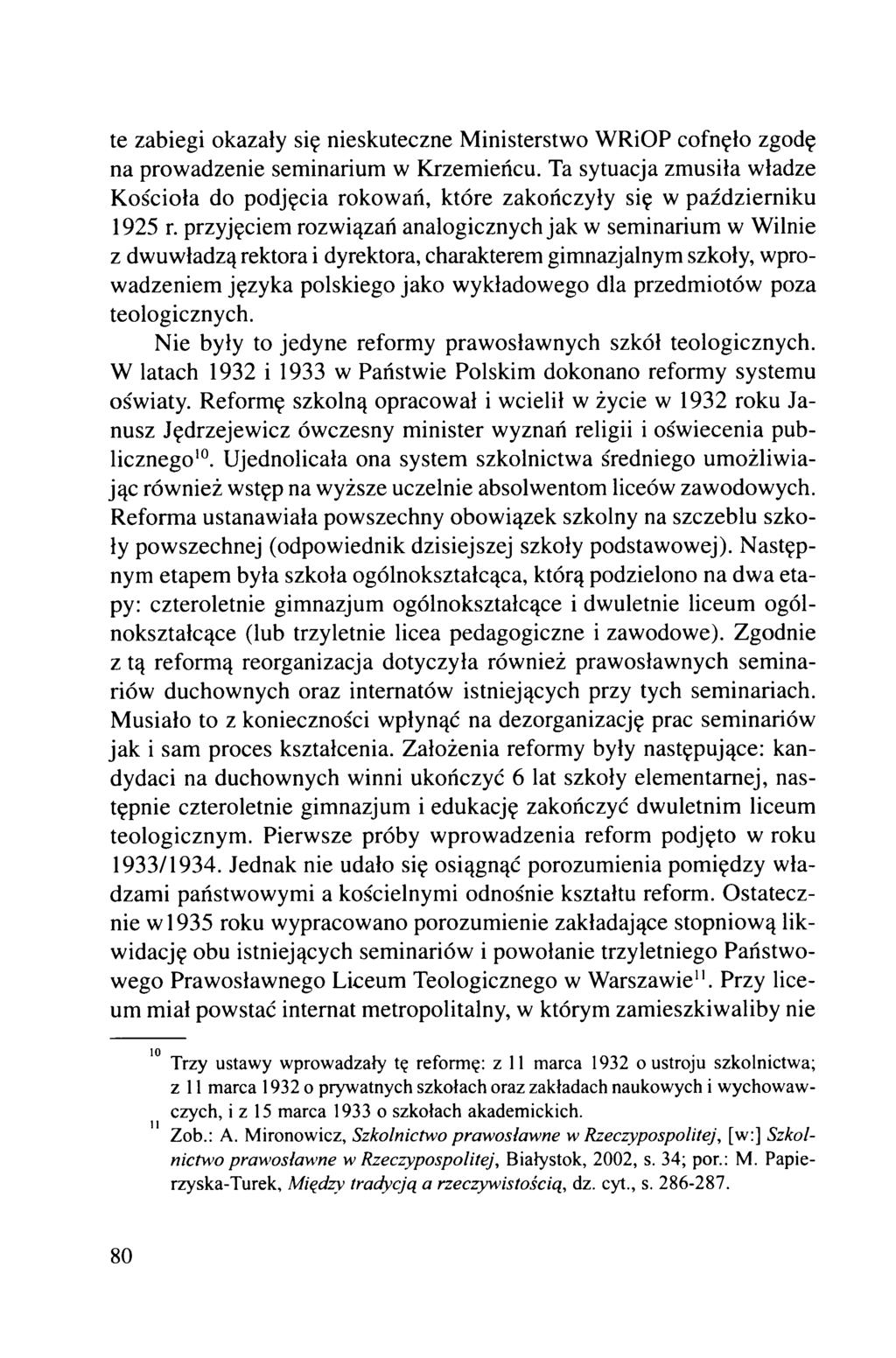 te zabiegi okazały się nieskuteczne Ministerstwo WRiOP cofnęło zgodę na prowadzenie seminarium w Krzemieńcu.