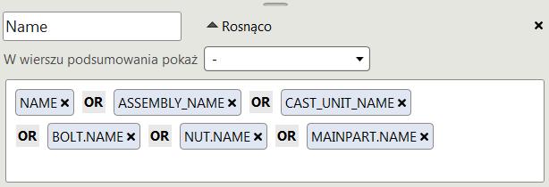 Przykładowo w kolumnie Nazwa można uwzględnić różne nazwy właściwości.