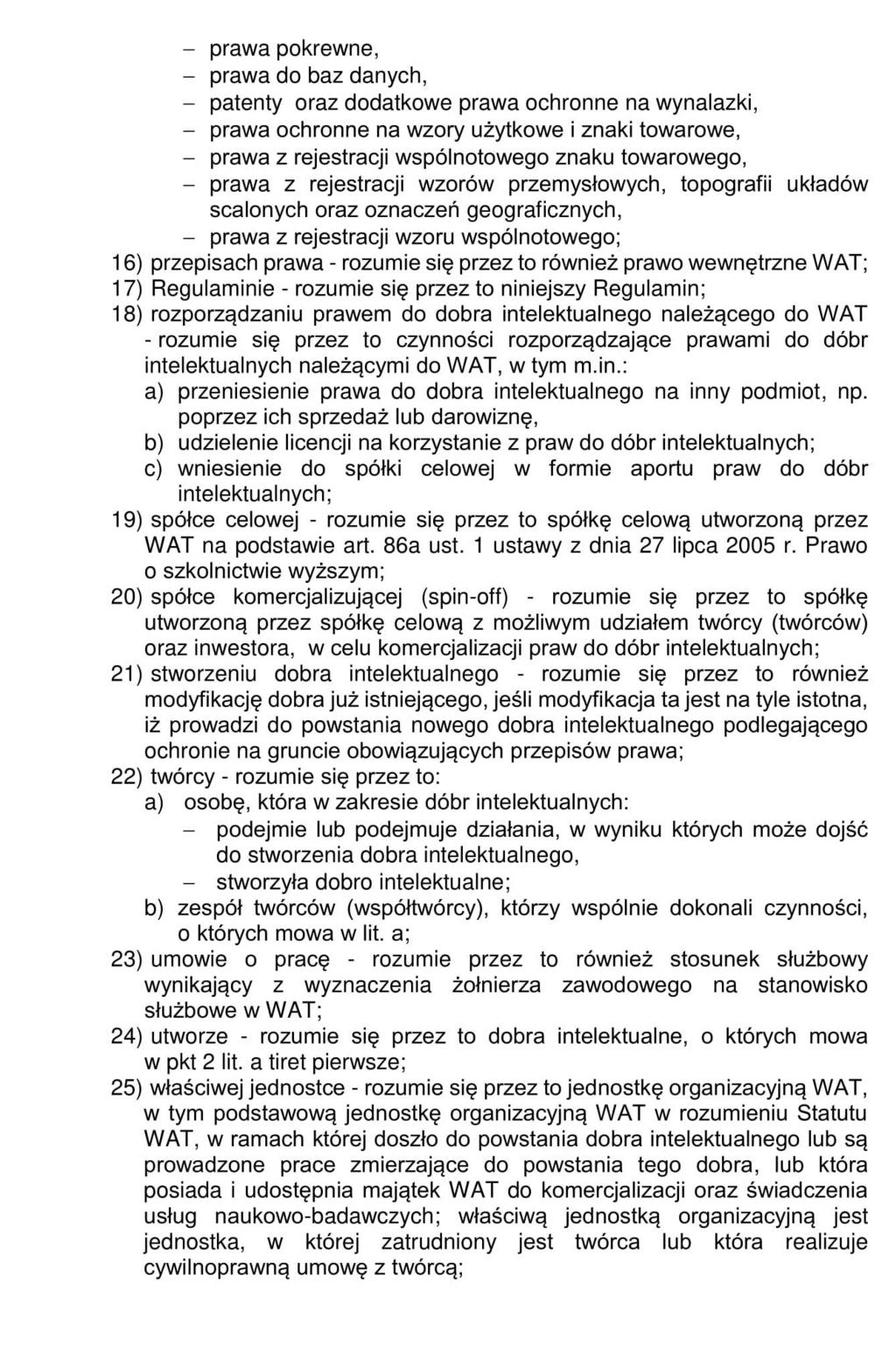 załącznik nr 1 "Regulamin