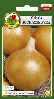 SOCHACZEWSKA Odmiana uniwersalna. Późna (140-150 dni), do długiego, polecana również na dymkę. Tworzy wyrównane kuliste, żółte cebule z mocną łuską. Miąższ biały, o m, delikatnym smaku.