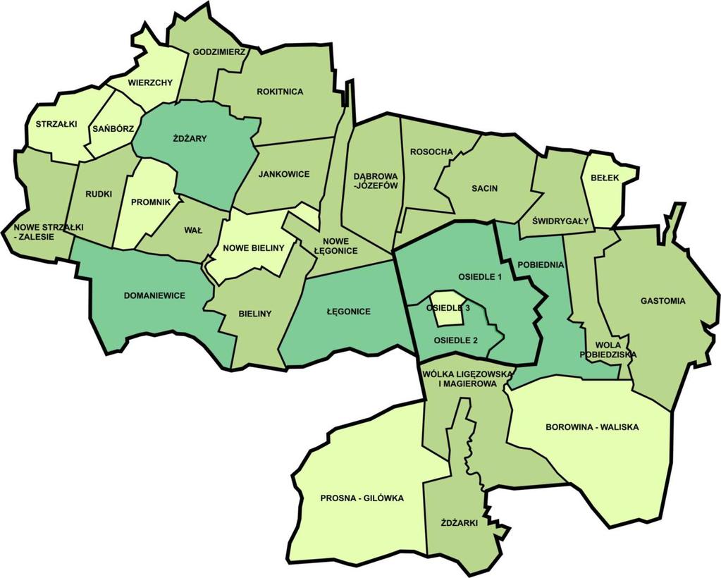 Emisja CO2 (w Mg) z mieszkalnictwa na 100 budynków mieszkalnych (mapa