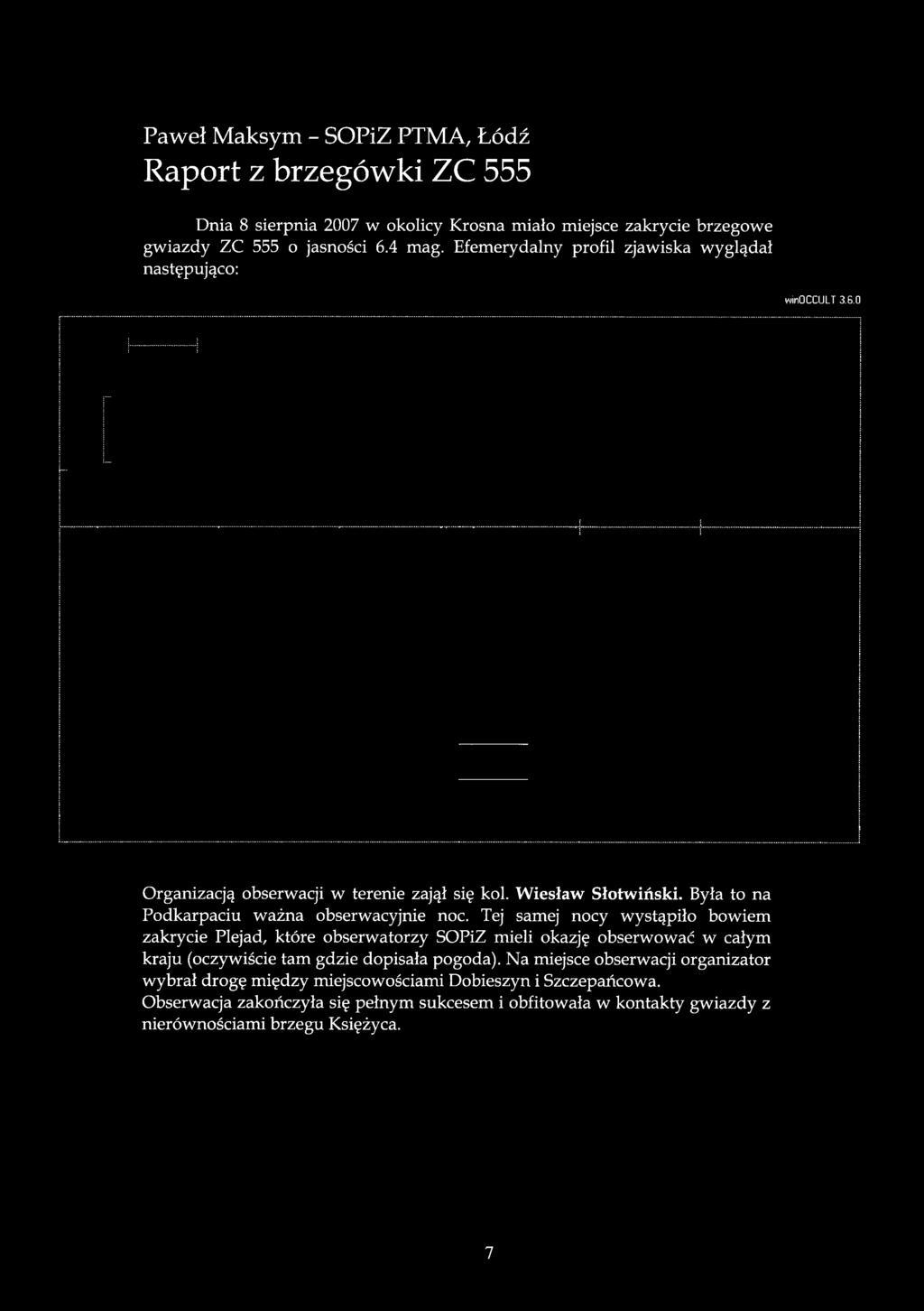 Była to na Podkarpaciu ważna obserwacyjnie noc.