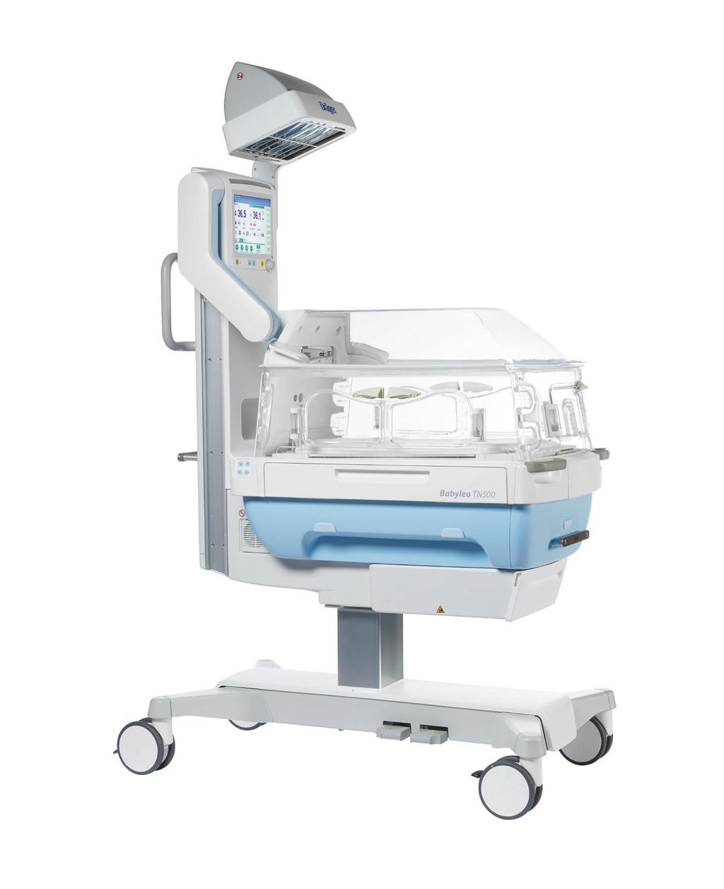 Dräger Babyleo TN500 IncuWarmer D-43871-2015 Babyleo TN500 to pierwszy IncuWarmer ﬁrmy Dräger, który zapewnia optymalną termoregulację dla noworodków, pracując jako inkubator otwarty i zamknięty oraz