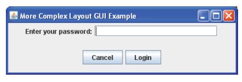 Kod GUI jest następny. Czytelnik powinien starannie zanotować sposób, w jaki wewnętrzne pojemniki są wypełniane i dodawane do kontenera najwyższego poziomu.