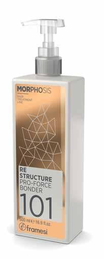 MORPHOSIS PRO-FORCE Morphosis Hair Spa Linia do głębokiej regeneracji włosów WŁOSY CHRONIONE I WZMOCNIONE W TRAKCIE ZABIEGU KOLORYZACJI I DEKOLORYZACJI Niezawodny system MORPHOSIS RE-STRUCTURE
