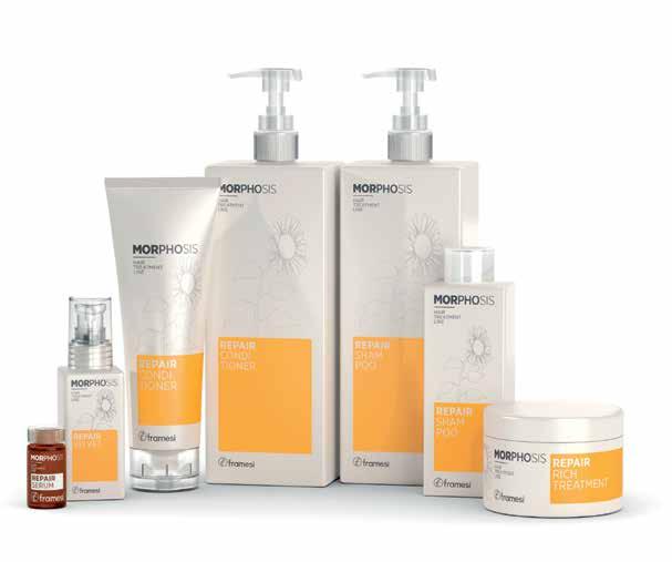 MORPHOSIS REPAIR KURACJA REGENERUJĄCA DLA ZNISZCZONYCH WŁOSÓW Morphosis Hair Spa Linia do głębokiej regeneracji włosów SZAMPON REGENERUJĄCY REPAIR SHAMPOO Szampon ułatwiający rozczesywanie Z