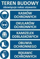 OZNAKOWANIE PLACU BUDOWY - TABLICE ŁĄCZONE +90-20 -20 T028 PL T029 PL T030 PL T031 PL T031 PL-EN Instrukcja Pożarowa jeśli zobaczysz pożar Ogłoś / Uruchom