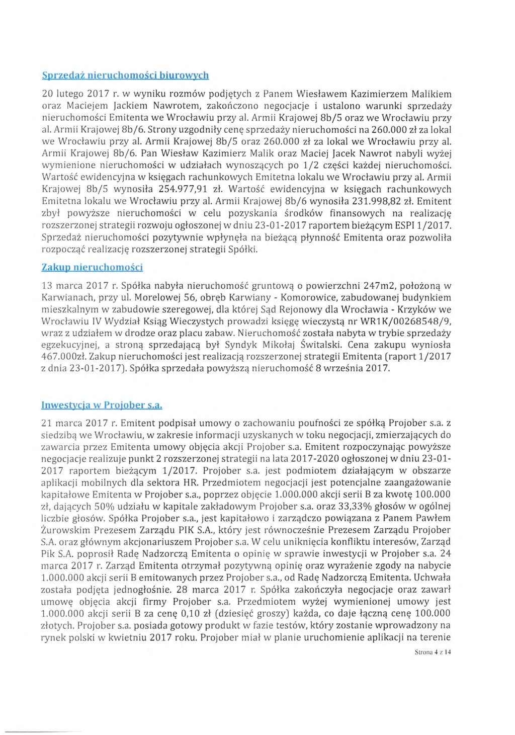Sprzeda ż nieruchom 20 lutego 2017 r.
