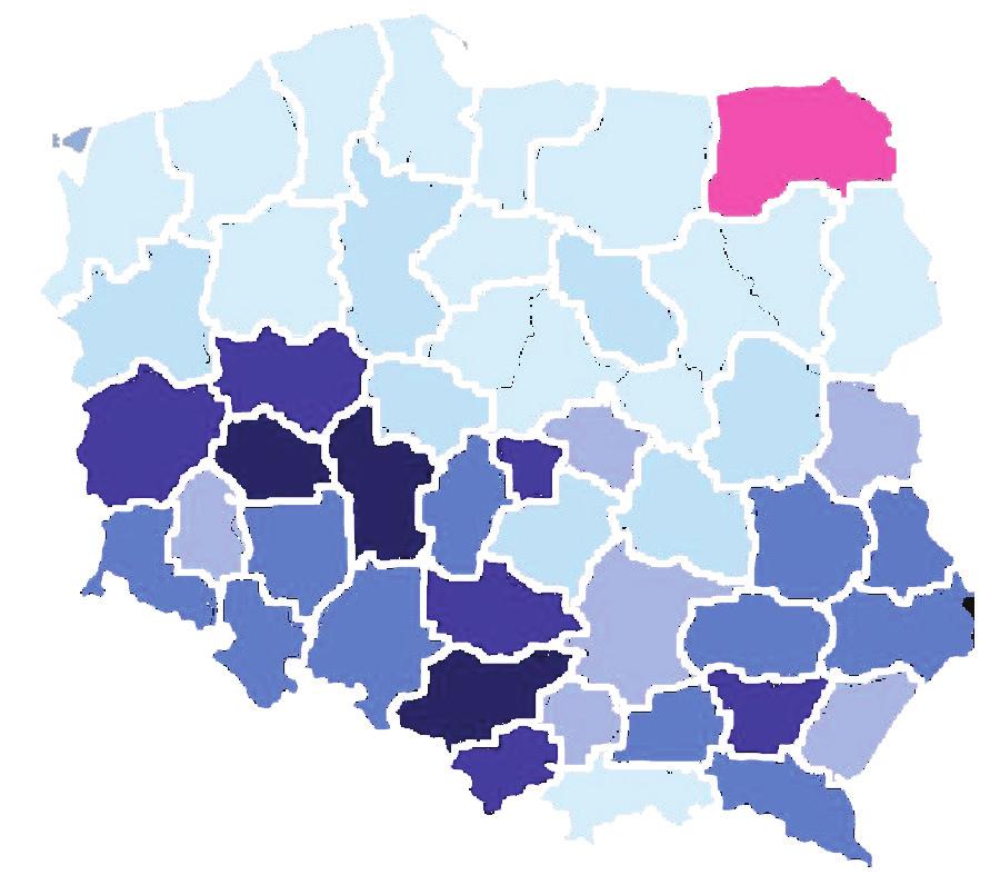 23 drapieżne - 28,42% karp - 24,64% łososiowate - 15,03% reofilne karpiowate - 11,14% karpiowate spokojnej wody - 9,70% koregonidy - 1,9% inne - 7,38% obce - 1,81% Rysunek 2.