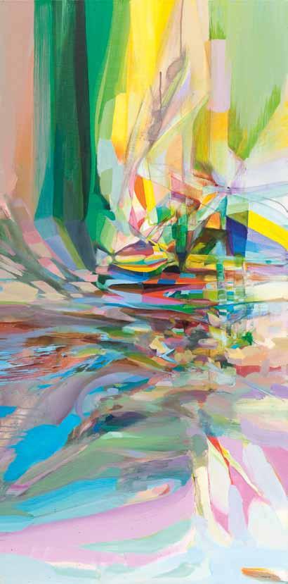 100 Krzysztof Syruć (Proembrion) (ur. 1984 r., Olsztyn) Dissolution, 2012 r. akryl/płótno, 120 x 60 cm sygnowany p.d.