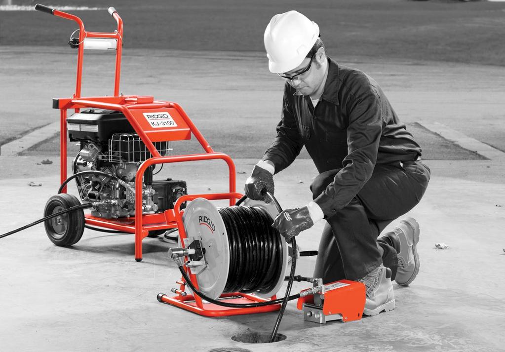 KJ-3100 MASZYNA DO WYSOKOCIŚNIENIOWEGO PRZEPYCHANIA WODĄ Do instalacji
