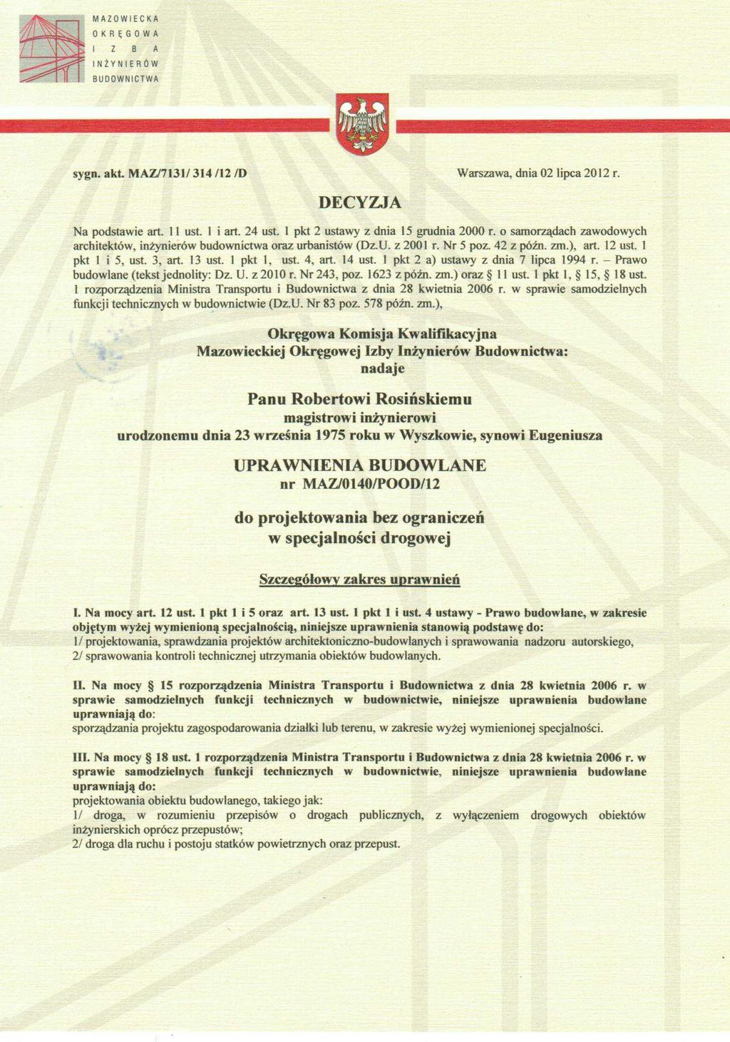 2. Potwierdze ie przygotowa ia zawodowego