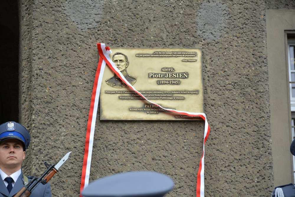odbyło się uroczyste uznanie za patrona Komendy Wojewódzkiej Policji w Opolu, sierż.