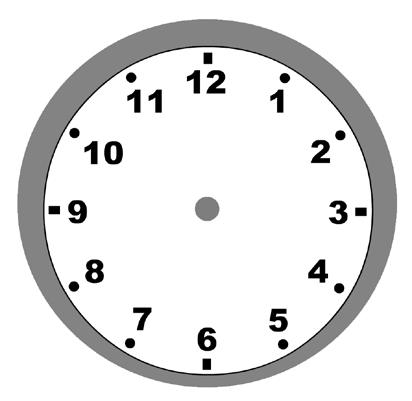 30B Edukacja matematyczna 99. Pieczenie bułeczek w piekarniku trwa 13 minut. Zaznacz na zegarze godzinę, o której bułeczki trzeba włożyć do piekarnika, aby były gotowe dokładnie na godzinę 14.00. 100.