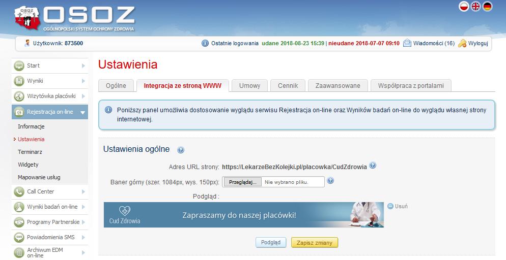 Aby ustawić tryb na wyłączność, należy przejść do Serwisu Świadczeniodawcy, bezpośrednio z poziomu programu medycznego KS-SOMED.