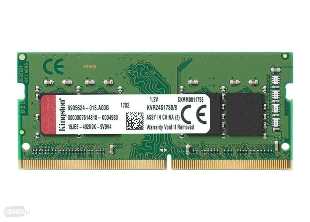 Polecenia a) 1) Wykonaj tabele porównująca pamięci DDR DDR2 DDR3 i DDR4 2) Wykonaj plik w którym zawrzesz tabelarycznie parametry poniższych pamięci odczytane z widocznej naklejki z