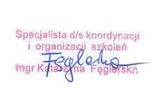 Niespełnienie któregokolwiek wymogu określonego w Regulaminie skutkuje wykluczeniem z uczestnictwa w szkoleniu. 11.