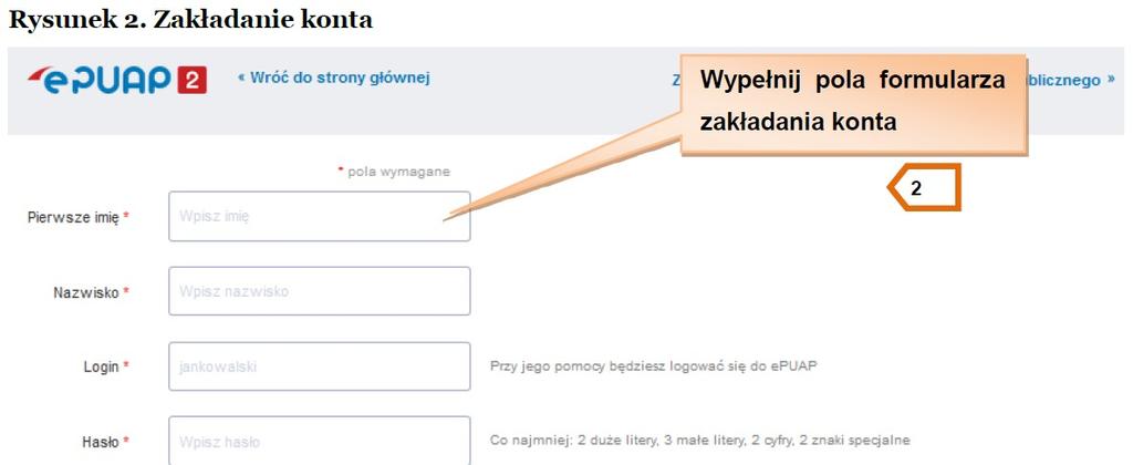 Założenie konta umożliwia zalogowanie się do systemu i skorzystanie z jego wszystkich funkcjonalności np. uzyskania Profilu Zaufanego, a przede wszystkim załatwienia sprawy przez Internet.