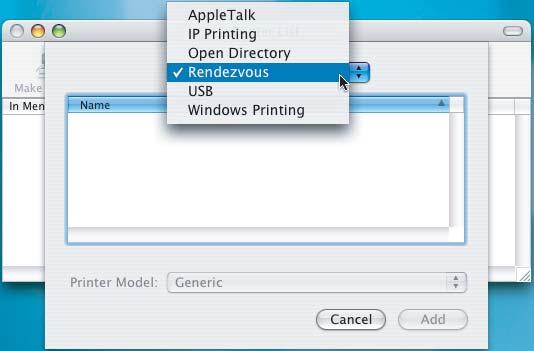 Wprowadź nazwę Macintosh w Display Name (Wyś wietlana nazwa) do 15 znaków maksymalnie, i kliknij OK. Przejdź do 9. 11 Wybierz MFC-XXXX (gdzie XXXX jest nazwą Twojego modelu), i kliknij Add (Dodaj).