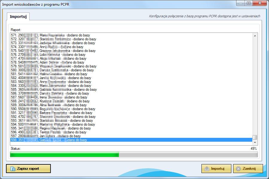50 13.2. Import wnioskodawców z programu PCPR W programie można importować dane wnioskodawców z programu PCPR. Opcja importu dostępna jest w menu Ustawienia / Import wnioskodawców z PCPR.