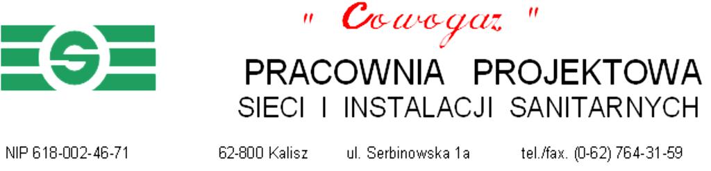 PROJEKT BUDOWLANY TEMAT: BRANŻA: OBIEKT: Przebudowa wodociągu Sanitarna Wodociągi Dz 125 mm PE LOKALIZACJA: Dz. nr 89, 104/1, 107/1,108, 106 obręb 0038 oraz 109/1 obręb 0035 Ostrów Wlkp.