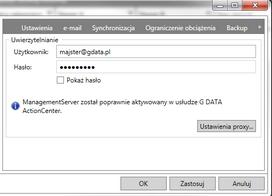 121 Podręcznik G DATA Business 4.2.4.6 Zakładka ActionCenter Zakładka ActionCenter Zarządzanie urządzeniami mobilnymi ios wymaga połączenia aplikacji G DATA Administrator z usługą G DATA ActionC enter.