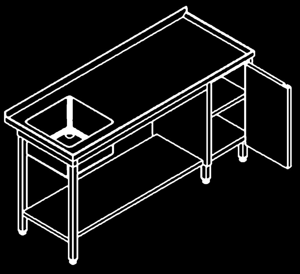 STOŁY ZE ZLEWEM, SZAFKĄ I PÓŁKĄ 5131 1000 E5131-106 1 797 E5131-107 1 908 1100 E5131-116 1 866 E5131-117 2 005 1200 E5131-126 1 963 E5131-127 2 095 1300 E5131-136 2 012 E5131-137 2 267 1400 E5131-146