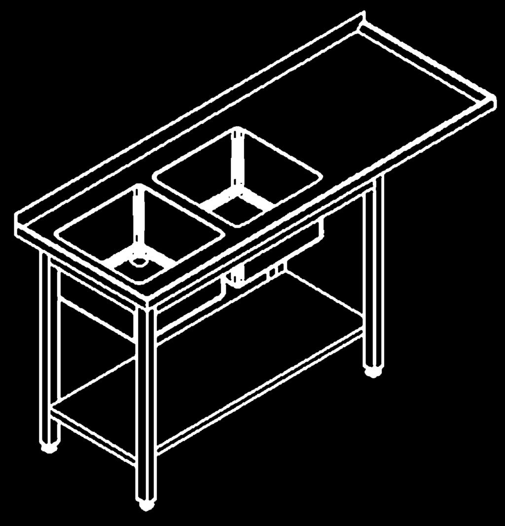 436 STOŁY ZE ZLEWEM, PÓŁKĄ I MIEJSCEM NA ZMYWARKĘ 5510 Szerokość 600mm Szerokość 700mm 1200 E5510-126 1 327 E5510-127 1 542 1300 E5510-136 1 383 E5510-137 1 618 1400 E5510-146 1 445 E5510-147 1 687