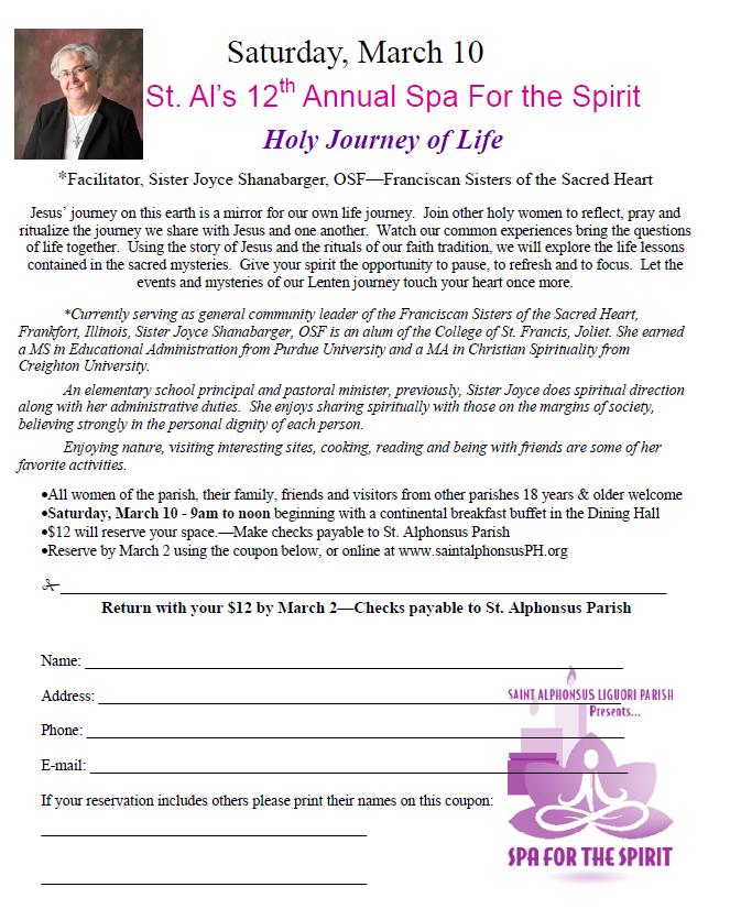 To Register in Our Parish, for Baptisms & Weddings Please call the rectory to make arrangements: 847-827-9220. Sacrament of Penance Friday: 6:15pm-6:45pm, Saturday: 3:30-4:15pm.