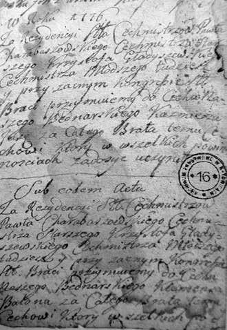 Cech Stolarzy, Bednarzy i Ślusarzy w Wadowicach, Stronica z księgi przyjęć do cechu ciesielskiego w Wadowicach z 1776 r. (APO sygn. 16-83 3). w Wadowicach 24.