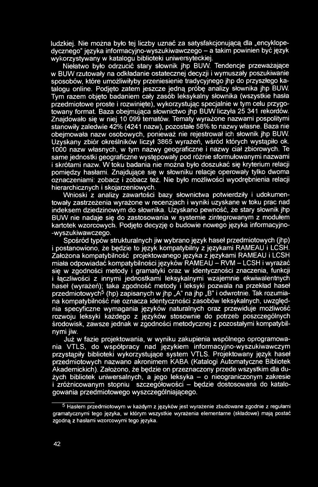 Niełatwo było odrzucić stary słownik jhp BUW.
