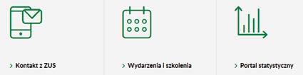 Obsługa spraw przez konsultantów Centrum Obsługi Telefonicznej (COT) Aby uzyskać szczegółowe informacje o obsłudze spraw przez COT, wybierz w części środkowej strony głównej zakładkę Kontakt z ZUS.