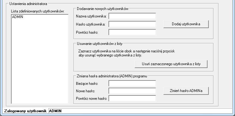 1 Rejestracja programu 4 Dodawanie/usuwanie użytkowników, zmiana hasła administratora Menu Program Ustawienia programu Rys. 4.1 Ustawienia programu 5 Analiza i wizualizacja danych zapisanych na dysku twardym komputera 5.