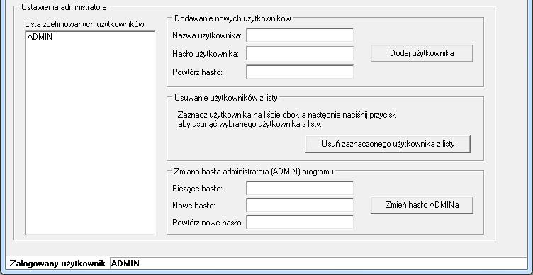 1 Rejestracja programu 4 Dodawanie/usuwanie użytkowników, zmiana hasła administratora Menu Program Ustawienia programu Rys. 4.1 Ustawienia programu 5 Analiza i wizualizacja danych zapisanych na dysku twardym komputera 5.